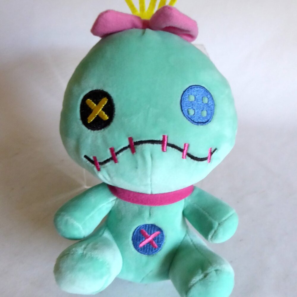 VINTAGE NEW DISNEY LILO & STITCH SCRUMP DOLL PLUSH DOG TOY EMBROIDERED SQUEAKER